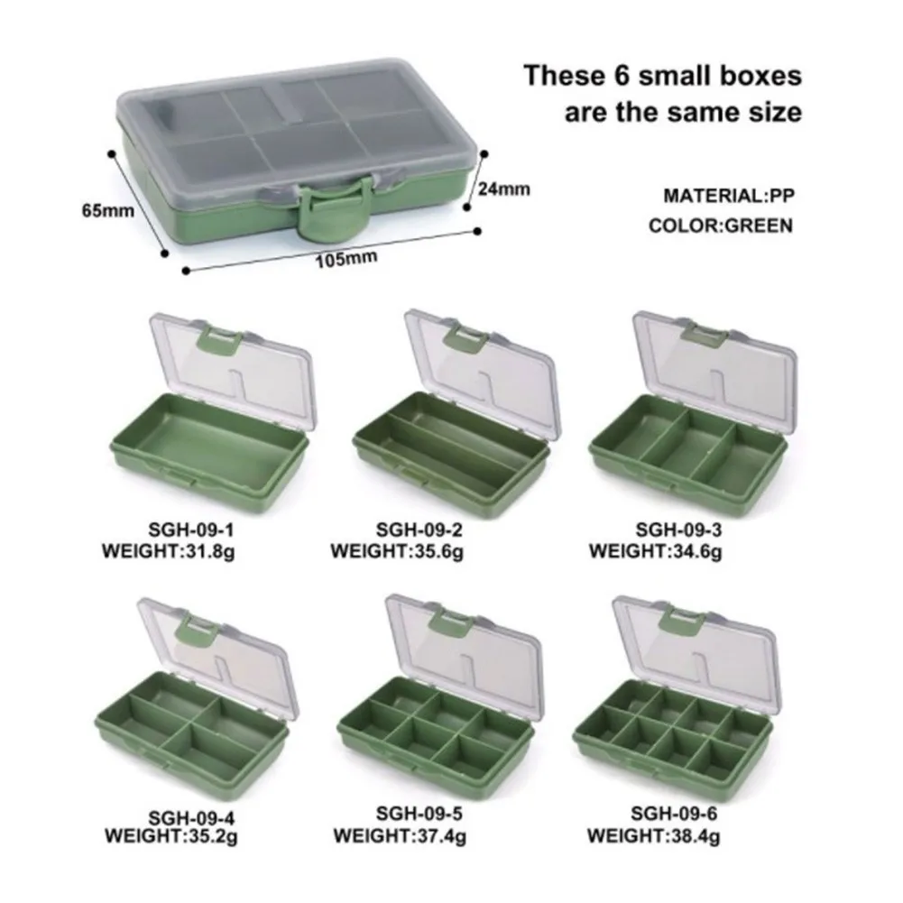 

1-8 Compartments Storage Box Carp Fishing Tackle Boxes System Fishing Bait Spoon Hook Storage Container Portable Fishing Tool