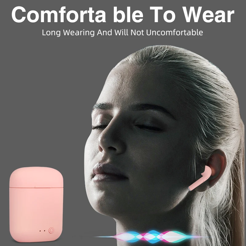 TWS Wireless Headphones Mini 2 Bluetooth Earphones Matte Macaron Headset with Mic Charging Box Sports Earbuds PK i7 i12 Stereo