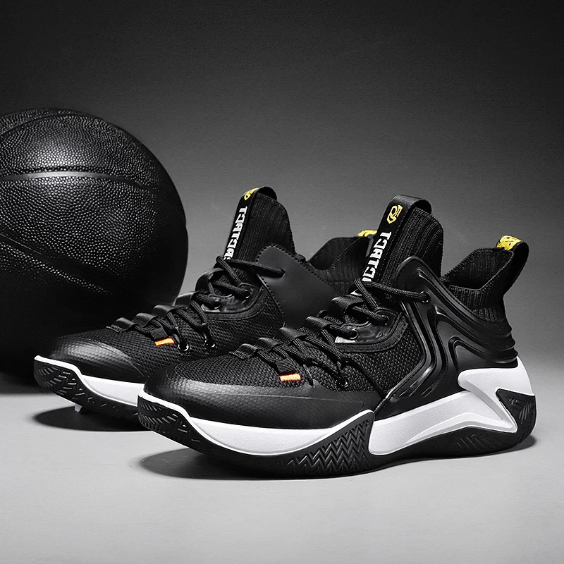 2022 High Help Adult Sports Basketball Shoes Winter Comfortable Shock Absorption Professional Training Games Basketball Shoes