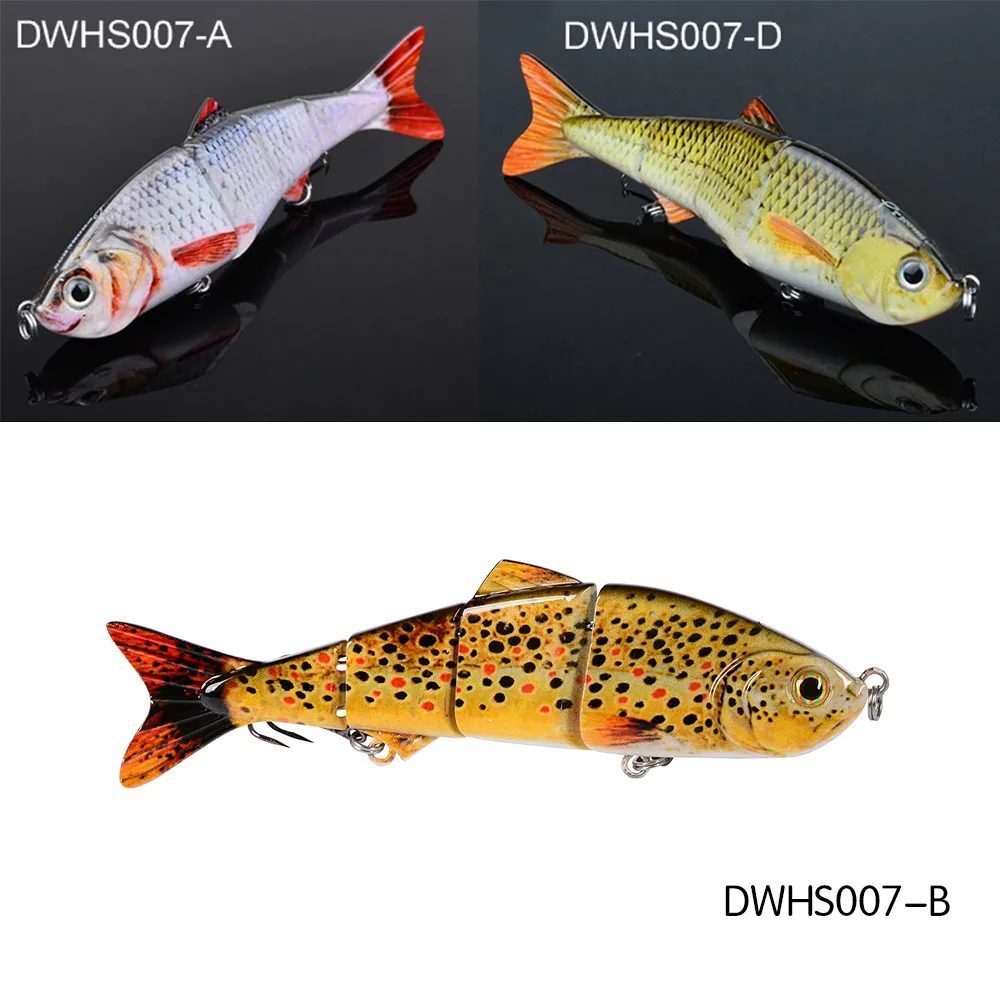 

12,3 см/4,84 дюйма 4-секционные пластиковые многосекционные рыболовные приманки жесткие приманки на пескаря 17 г кренкбейт свимбейт рыболовные ...