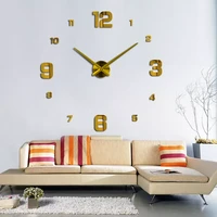 new large wall clock watch 3d wall clocks de pared home decoration 3d wall stickers pecial living room home decoration accessor