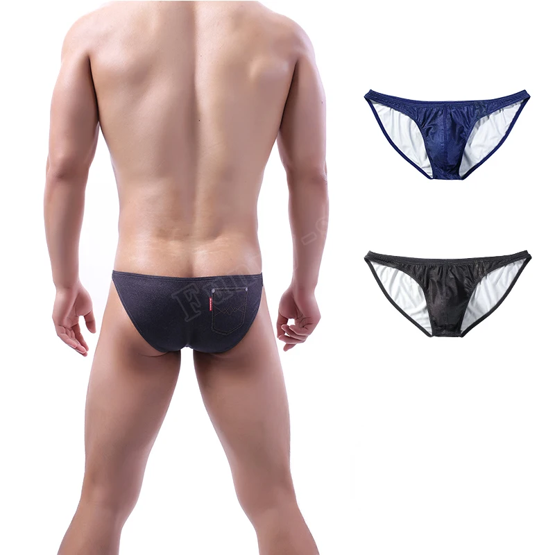 

Four Seasons Jeans Men's Briefs Fashion and Sexy Printing Large Size Low Waist Stretch Underwear Student Underpants