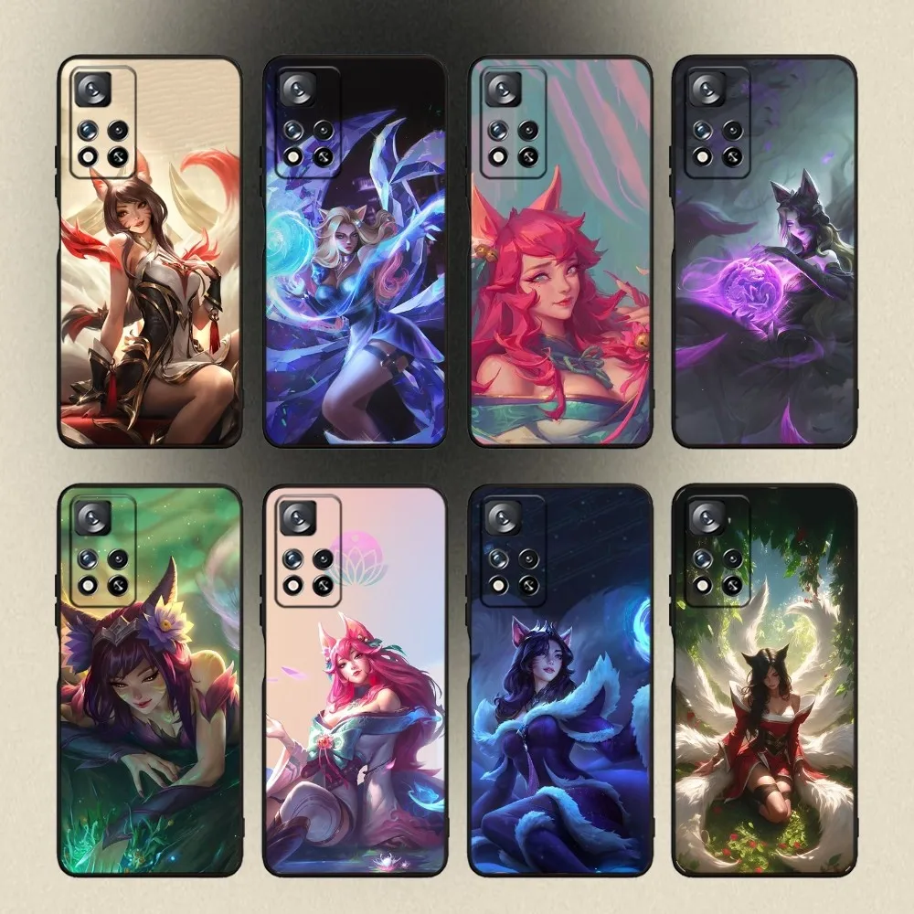 Game Ahri L-LeagueS of Legends Phone Case For Samsung Galaxy A20 A21s A22 A31 A32 A52 A53 A72 73 A80 A91 Soft Black Cover
