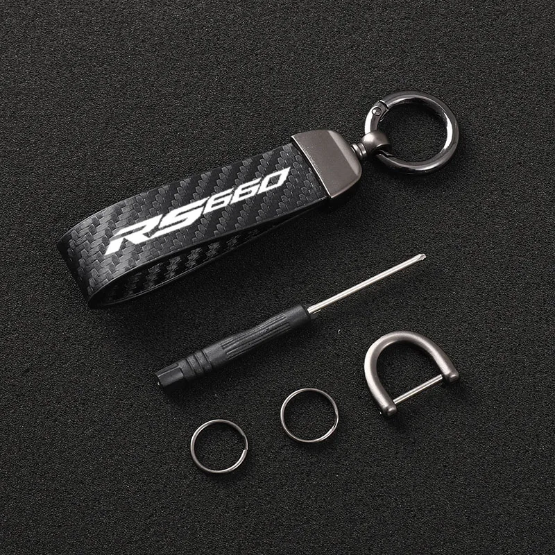 

High-Grade Carbon Fiber Motorcycle Keychain Holder Keyring for Aprilia RS660