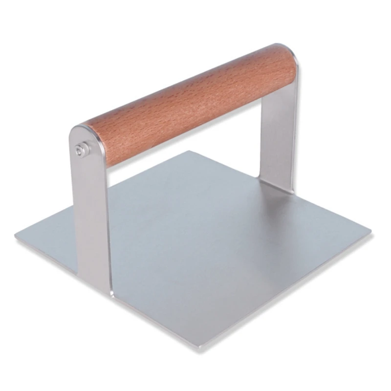 

Популярный квадратный пресс для бургеров, пресс для бургеров, пресс для гамбургеров и бекона, шпатель для бургеров с плоским верхом, уличный...