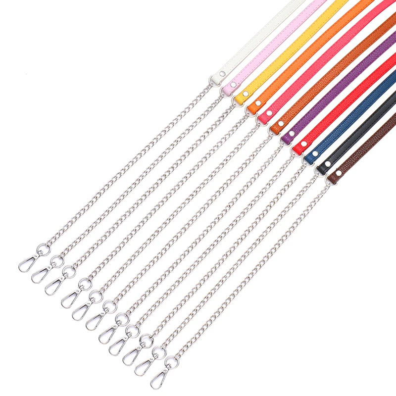 

120cm Long Bag Metal Chain Replacement PU Bags Straps for DIY Handbag Handles Shoulder Bag Straps Bags Handles Bag Accessories