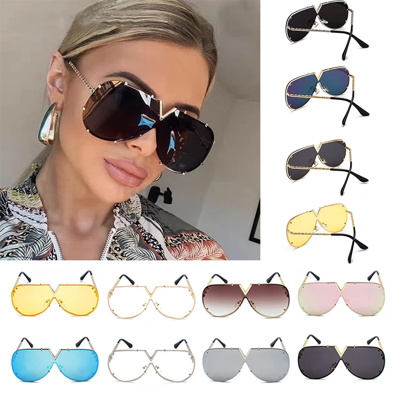 

New Stylish Oversized Women Sunglasses Fashion Vintage Big Frame Shades Goggles UV400 Summer Beach Outdoor Eyewear