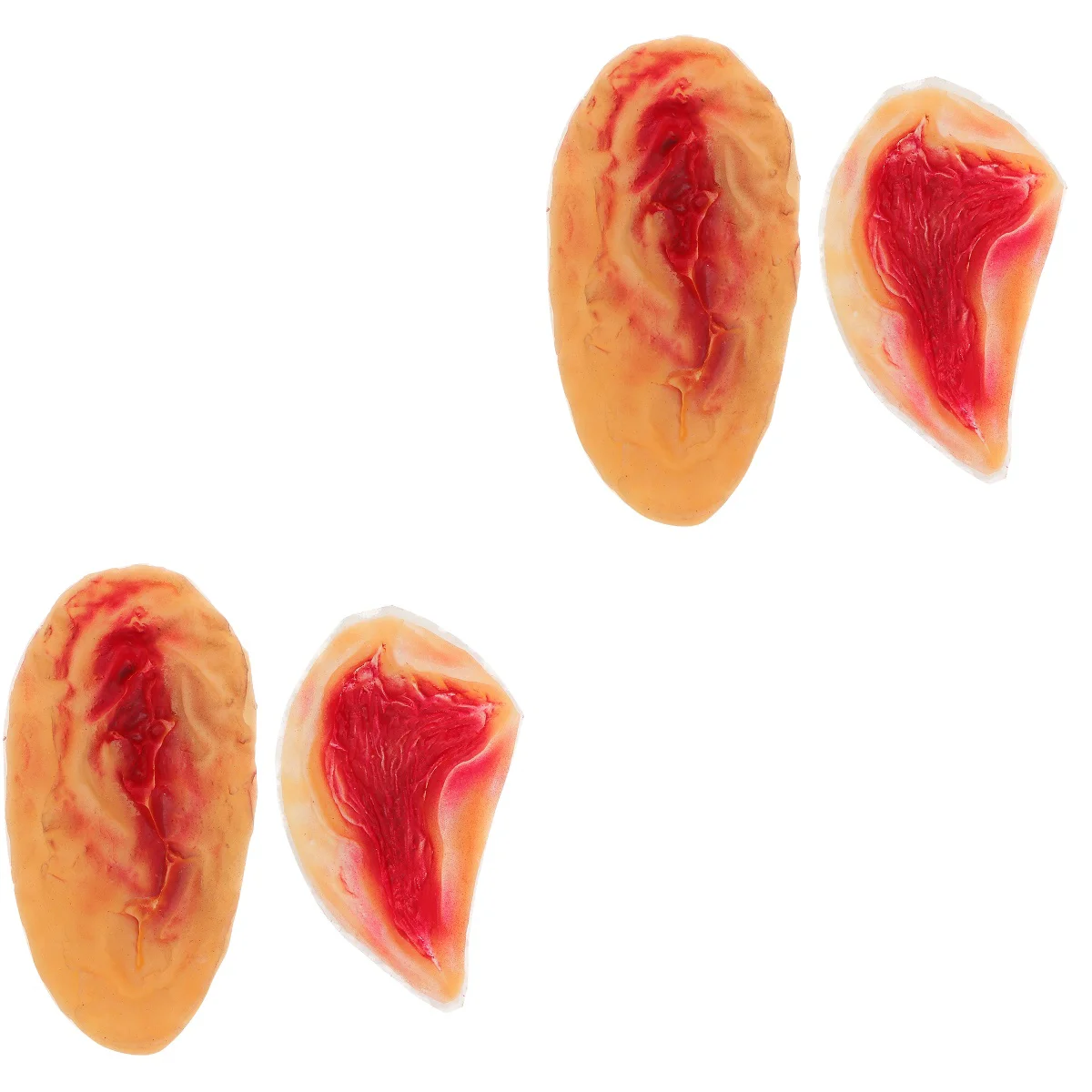 

4 pcs Halloween 3D Horrible Wound Latex Stickers Make Up Blood Injury Temporary Body Stickers Wound Realistic Blood Scar