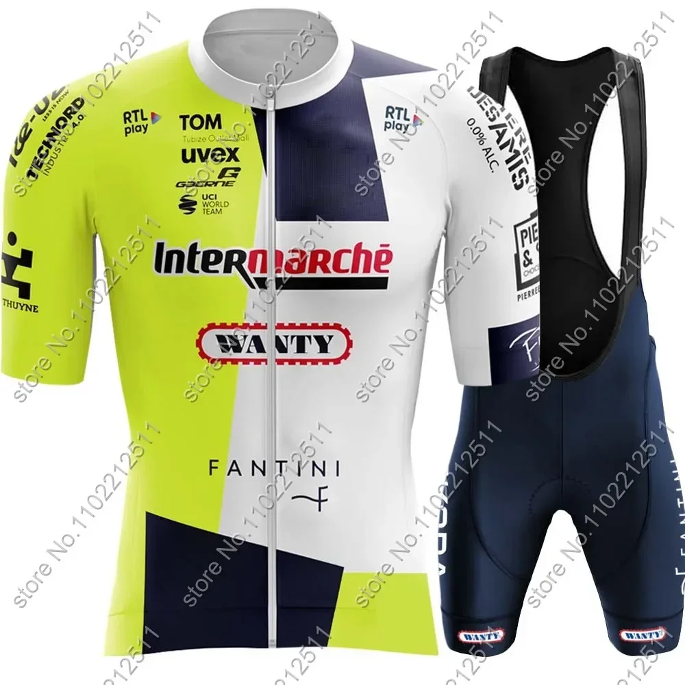 Джерси для велоспорта Wanty 2024 зеленый комплект мужская одежда с коротким рукавом