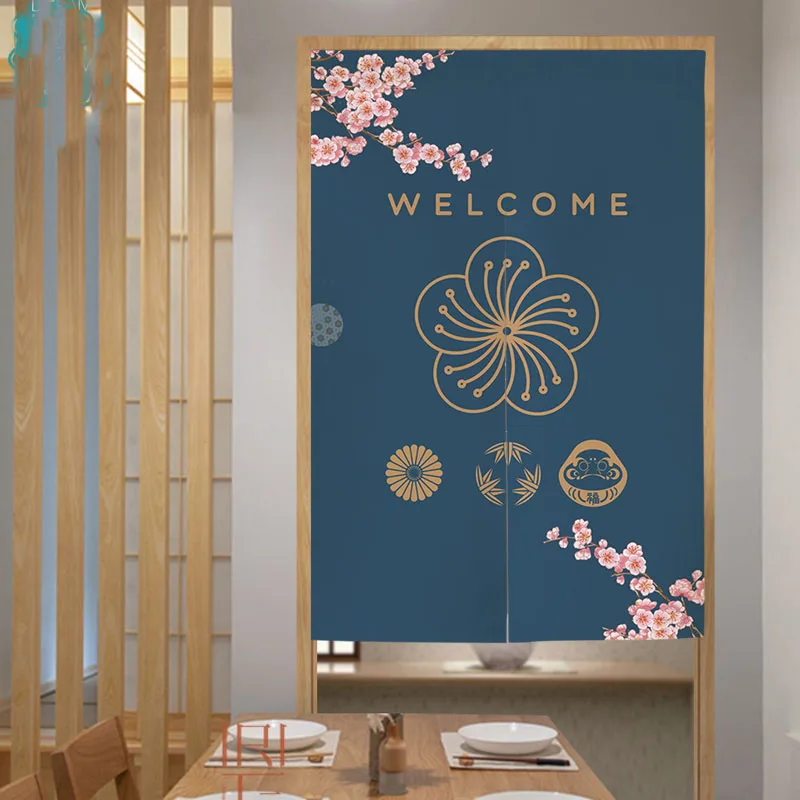 Customized Japanese Style Kitchen Fabric Hanging Curtains