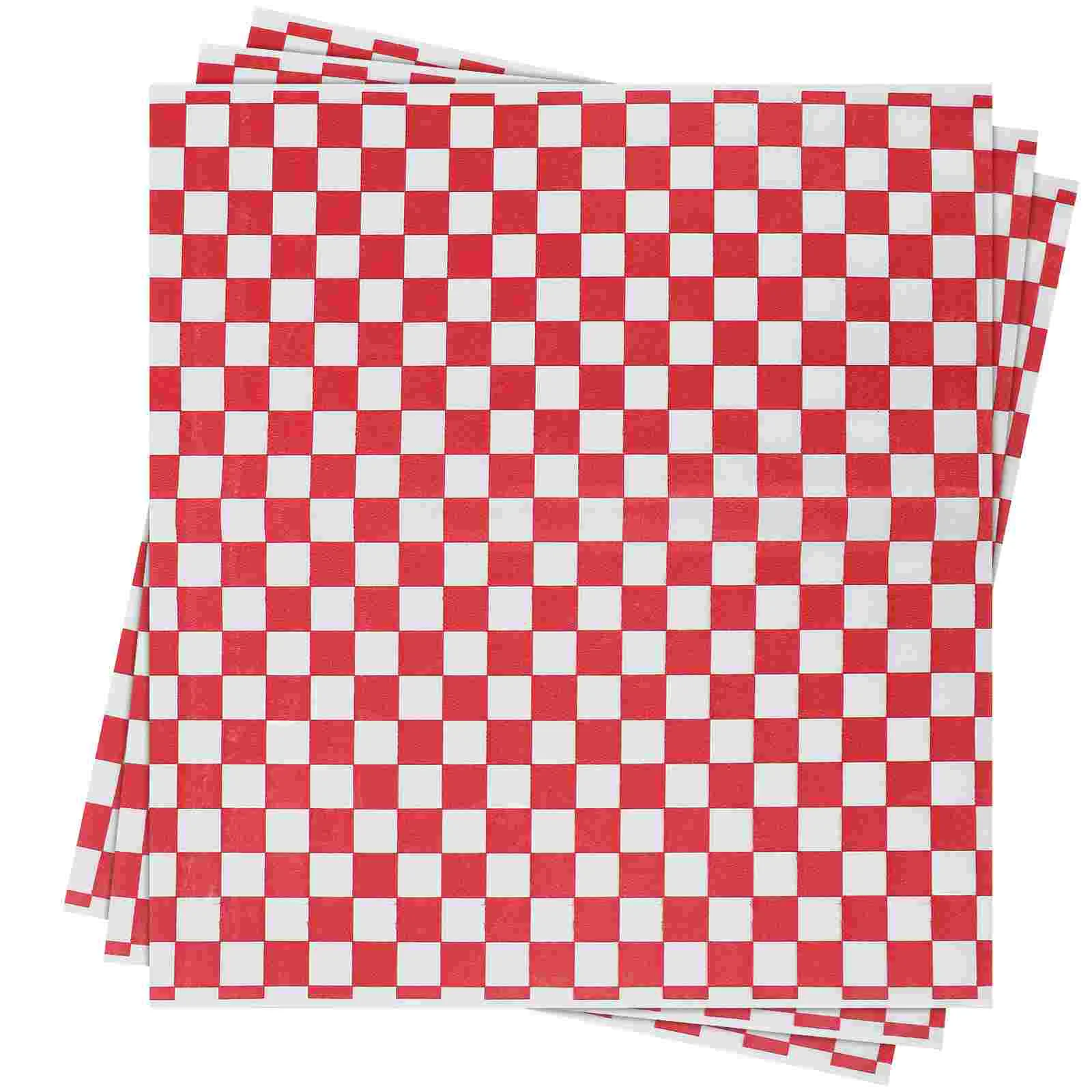 

Paper Sandwich Wrapping Checkered Square Grease Resistant Red Truck Supplies Deli Sheets Wraps Burger Caramel Wrappers