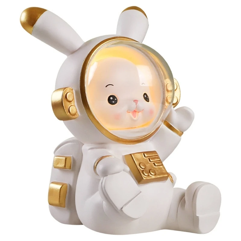 

Астронавт, ночная версия, мультяшный кролик, настольная лампа, беспроводная прикроватная лампа