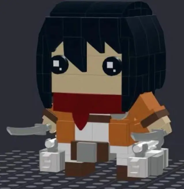 Игрушка MOC кирпич фигурки аниме персонаж Микаса Акерман кирпичи строительные