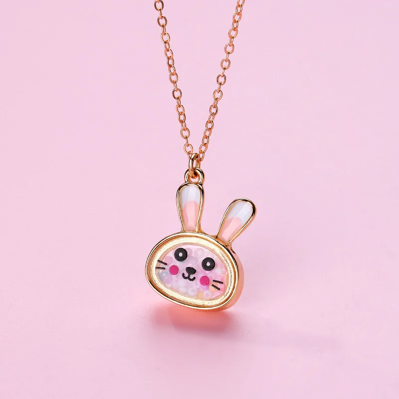 Elviragirl 1 шт. блестящее ожерелье с милыми животными медведем крупным рогатом