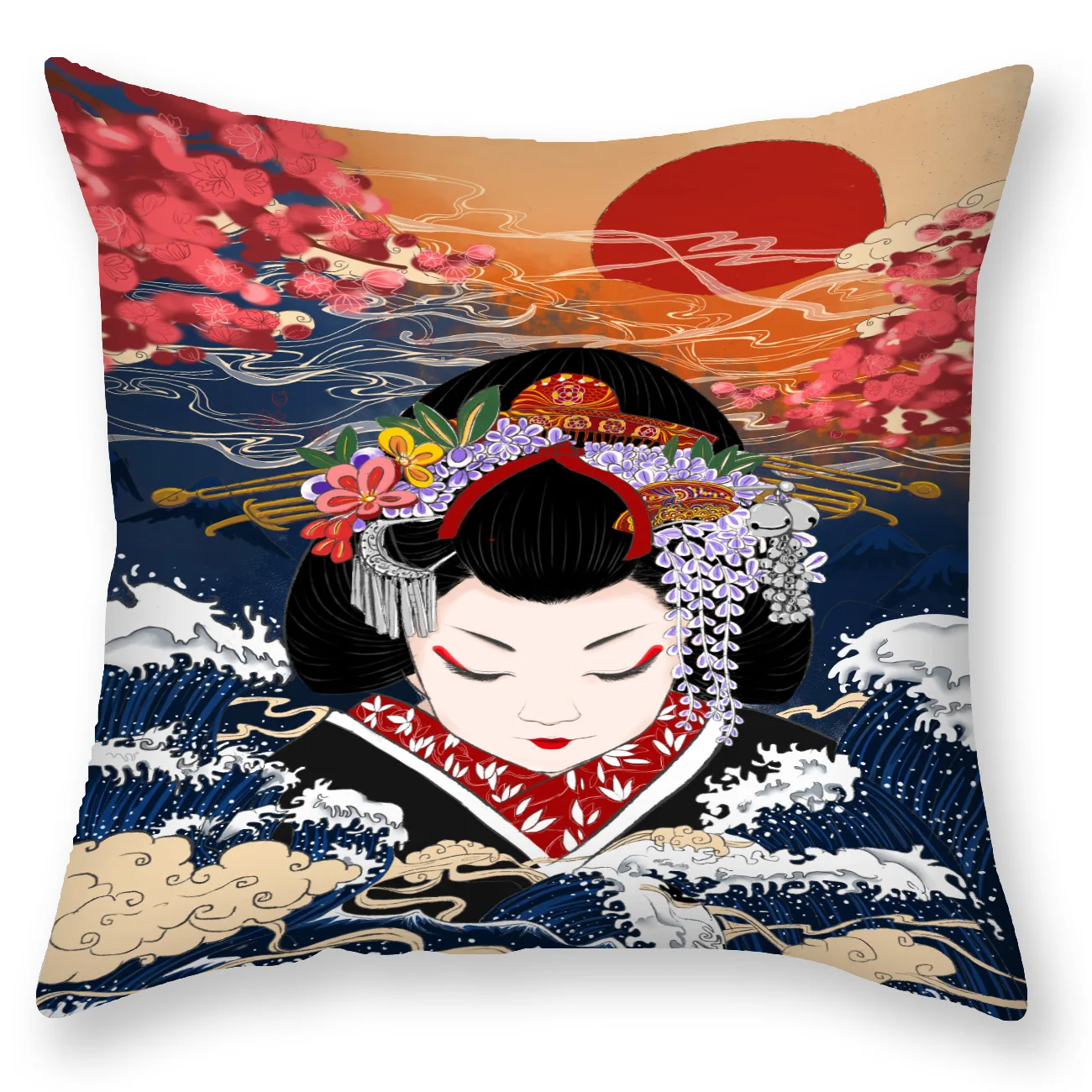 

Retro Pillow Sleeve Clothing Home Office Sofa Cushion Cushion Cushion Ukiyo -e -pillow Pillow 12KIUGGDX01