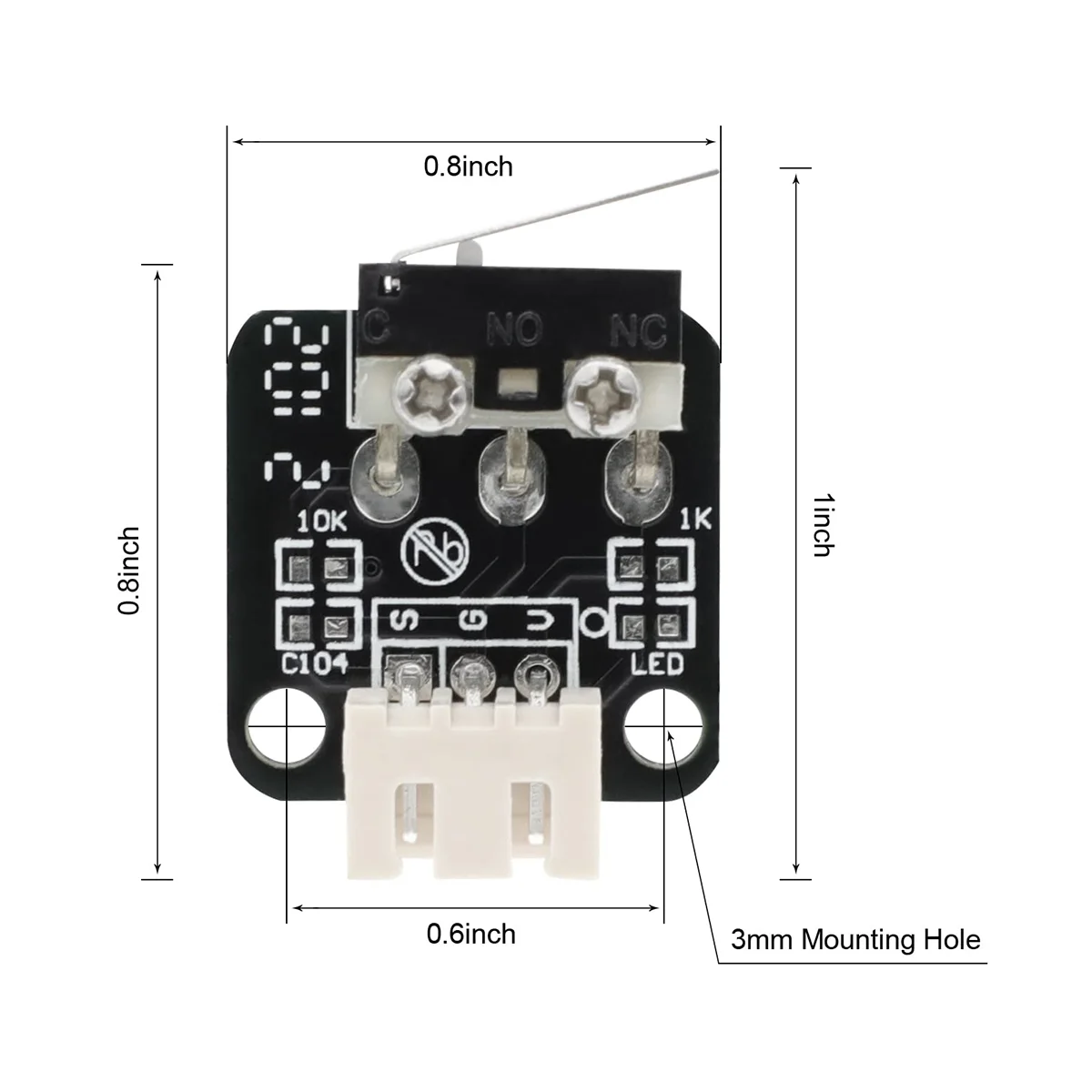 10 шт., концевой выключатель для 3D-принтера, совместимый с CNC RAMPS 1,4 RepRap
