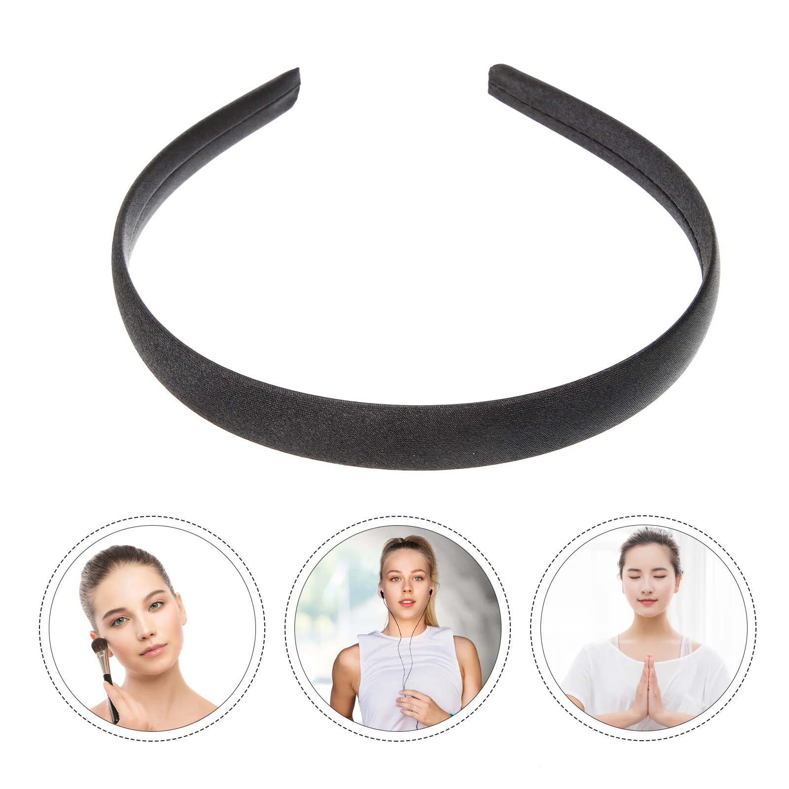 

12pcs Plain Headbands Cloth Covered Headbands No Teeth Headbands DIY Headband Accessories