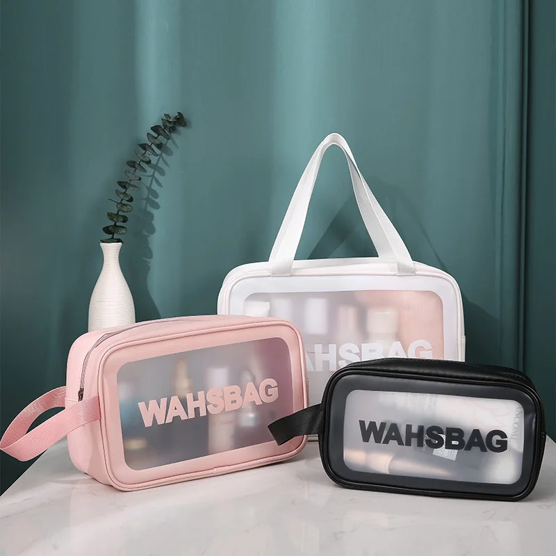 

Tas Rias Transparan Tas Cuci Wanita Tas Penyimpanan Kosmetik Kapasitas Besar Organizer Perjalanan Tas Tangan Bening Tahan