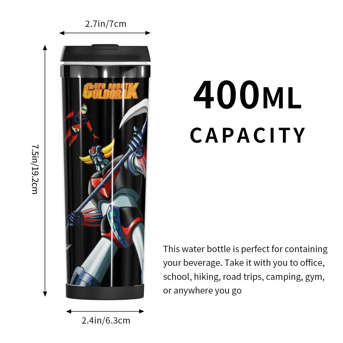 

Double Insulated Water Cup Goldoraks Grendizer Vintage Goldoraks Unique R348 Heat Insulation beer mugs Vacuum flask Mug Joke