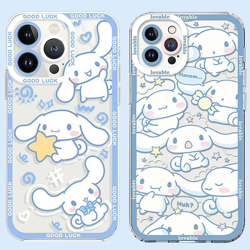 Силиконовый ударопрочный чехол Sanrio Kuromi Cinnamoroll для iPhone 16 14 11 Pro Max 13 12 Mini XR XS X 8 7 6 6S Plus