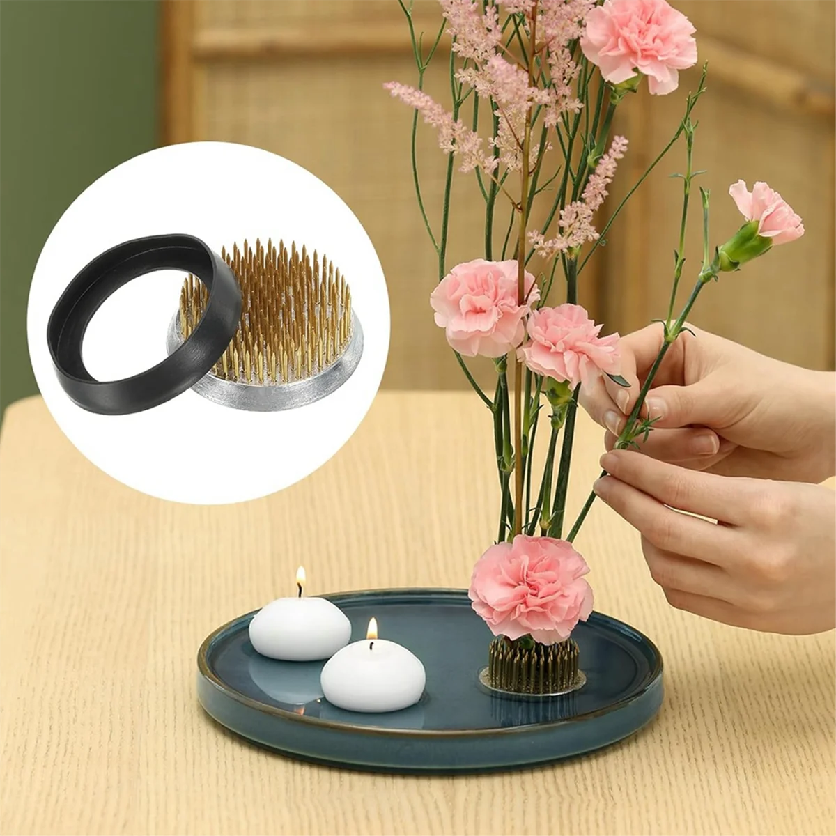 

Латунные цветочные лягушки для ikebana, 3 шт.