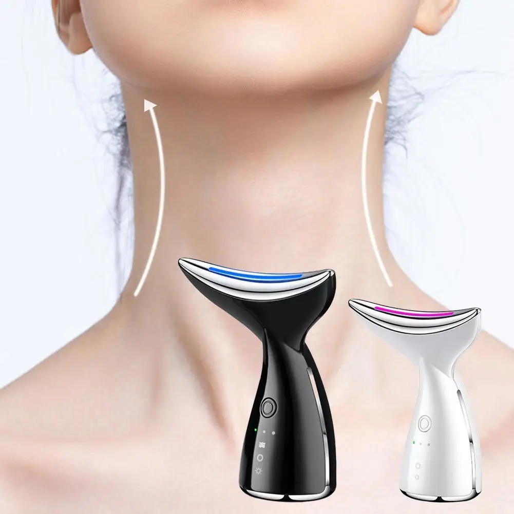 

Прибор для красоты шеи и лица, светодиодный фотонный терапевтический прибор для подтяжки кожи, снижения подбородка, массажер для удаления морщин и лица, N5K6