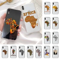 africa map geography painted phone case for iphone 11 12 13 mini pro xs max 8 7 6 6s plus x 5s se 2020 xr case
