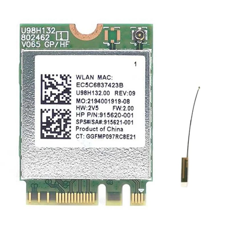 RTL8821CE 802.11AC 1X1 Комбинированная карта адаптера Wi-Fi+BT 4.2 SPS 915621 -001 Беспроводная
