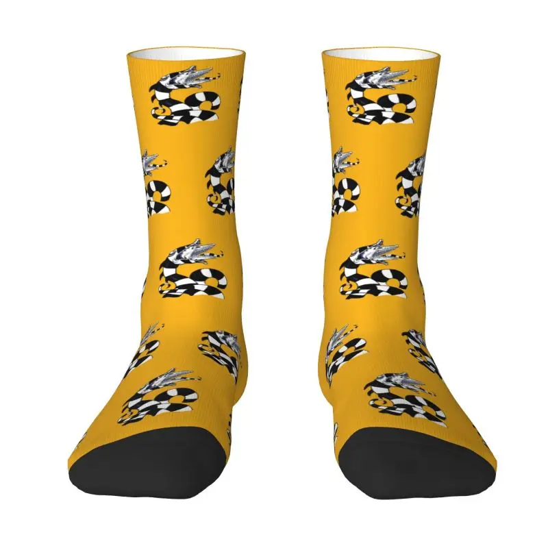 

Beetlejuice Sandworm Men's Crew Socks Unisex Cute Tim Burton Horror Movie Spring Summer Autumn Winter Dress Socks