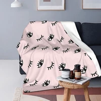 eyelash blanket flannel winter open and closed eyes multifunction lightweight throw blanket for bedding travel rug piece