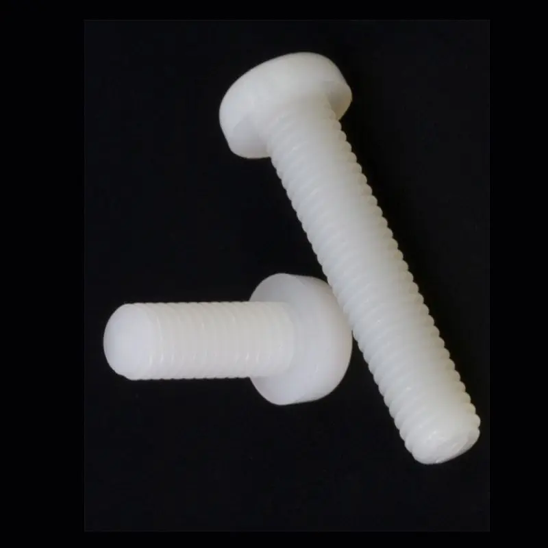 

Plastic screw phillips, square screw with rounded tip, nylon, white, m2, 5, m3, m4, m5, m6, m8, length 4mm-60mm