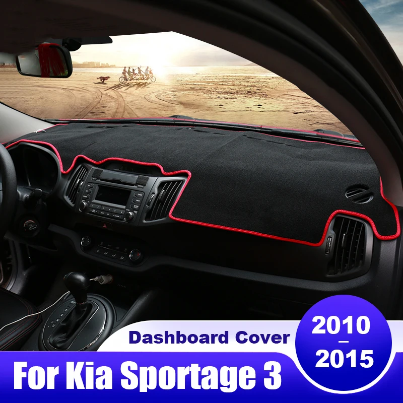 

For Kia Sportage 3 R 2010 2011 2012 2013 2014 2015 Car Dashboard Cover Dash Mat Sun Shade Non-slip Pad Accessories