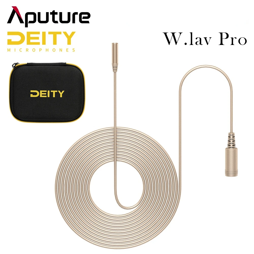 

Профессиональный петличный микрофон Aputure Deity W.Lav Pro, 4 мм, 1,8 м, IP57, водонепроницаемый микрофон в диаметре 83 дБ для Vlog Live