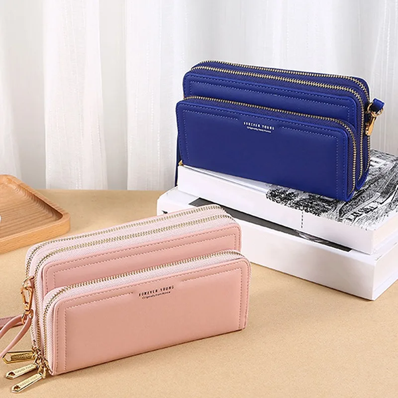 

New Women Messenger Bag 2022 Trend Double Zipper Square Bag Female Luxury Design Handbag Shoulder Bag High Capacity Card Wallet