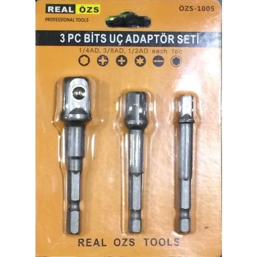 

Real Özs 3 Piece Bist End Adaptor Kit 1/4 3/8 1/2