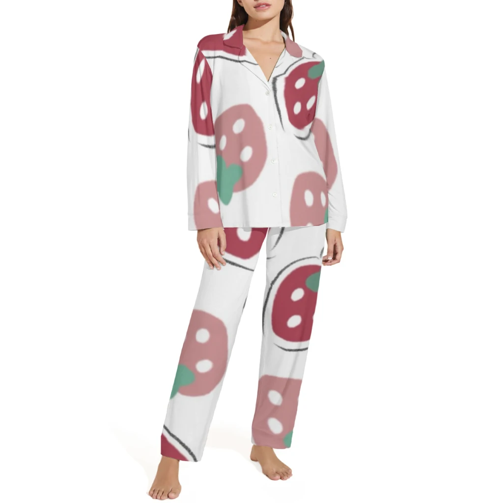 Белая пижама Disney Strawberry Bear выбранные узоры Minso милый стиль