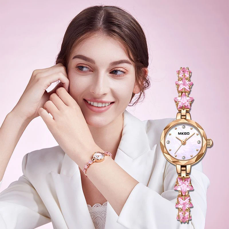 Модные женские часы UTHAI W57 Fritillaria роскошные с кристаллами Изысканный тонкий