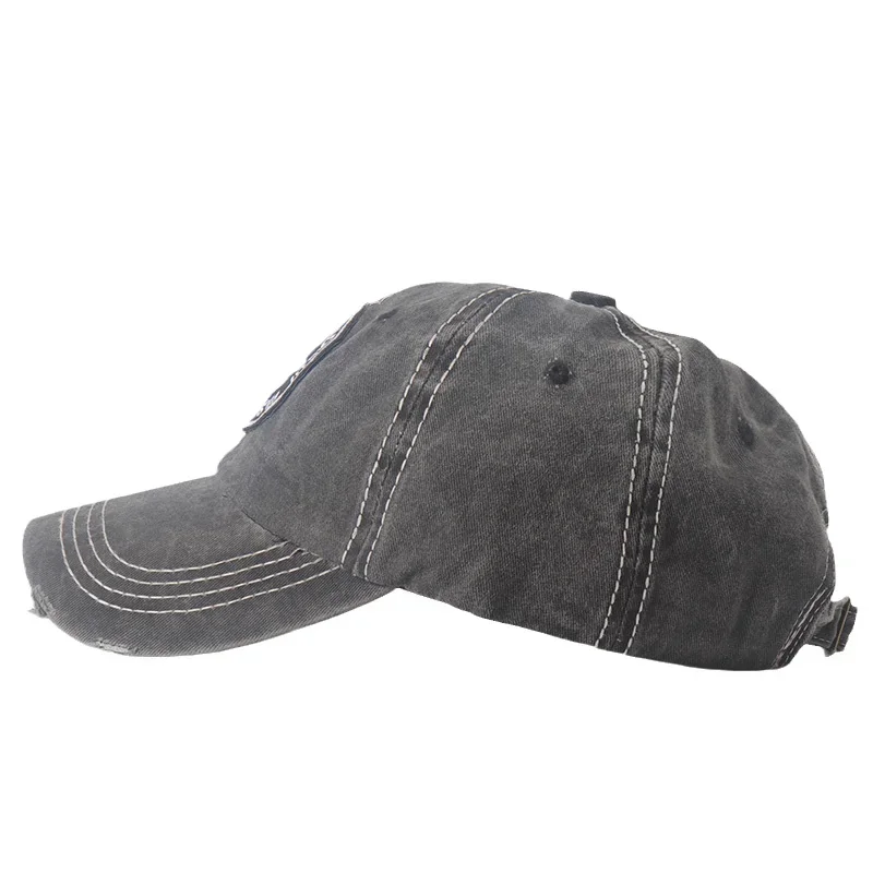 Бейсболка с вышивкой в виде звезд вареная хлопковая кепка из ткани уличная