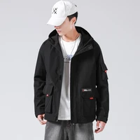 2021 japanese fashion tooling jacket mens spring and autumn thin hooded loose casual outerwear tide brand young mens clothing