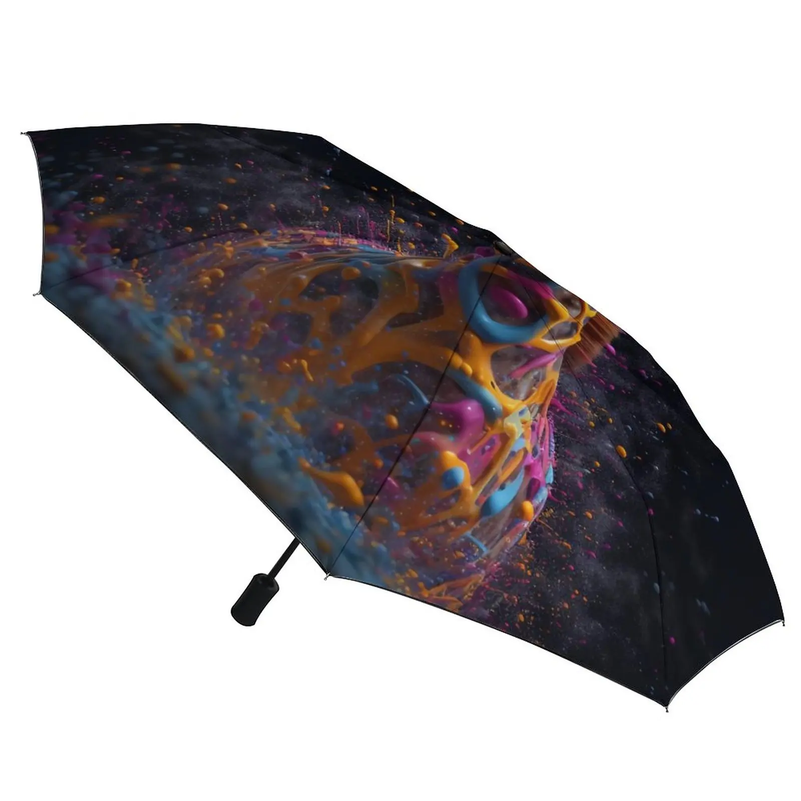 

Автоматический зонт Жираф с 8 ребрами, взрывозащищенный зонтик от солнца и дождя, черное пальто, для мужчин и женщин