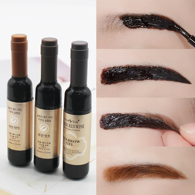 

Waterproof and Sweatproof Dye Eyebrow Gel Tint for Eyebrows Wine Bottle Long Lasting Natural Enhancer Tear Eyebrow Dye Cream