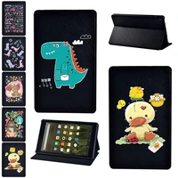 tablet stand case for fire 75th7th9th genhd 8 678th genhd 10579th gen flip pu leather cute cartoons print cover