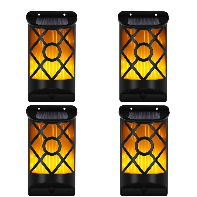 

Outdoor Flame Solar Light 96 LEDs Solar Lamp IP65 Waterproof Warm White Flickering Pathway Garden Yard Fence Torch Wall Lamp