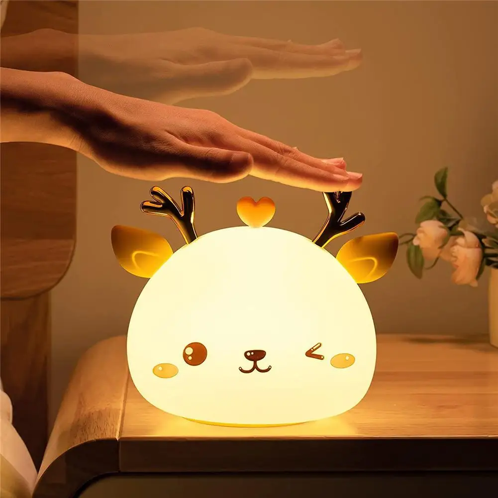 

Силиконовый светодиодный ночник с сенсорным управлением и питанием от USB, 7 цветов