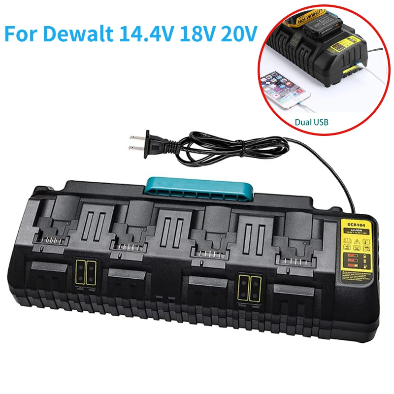 

For Dewalt 14.4V 18V 20V Lithium Battery Charger DCB104 DCB102 Li-Ion Battery DCB118 DCB1418 DCB140 DCB183 DCB200
