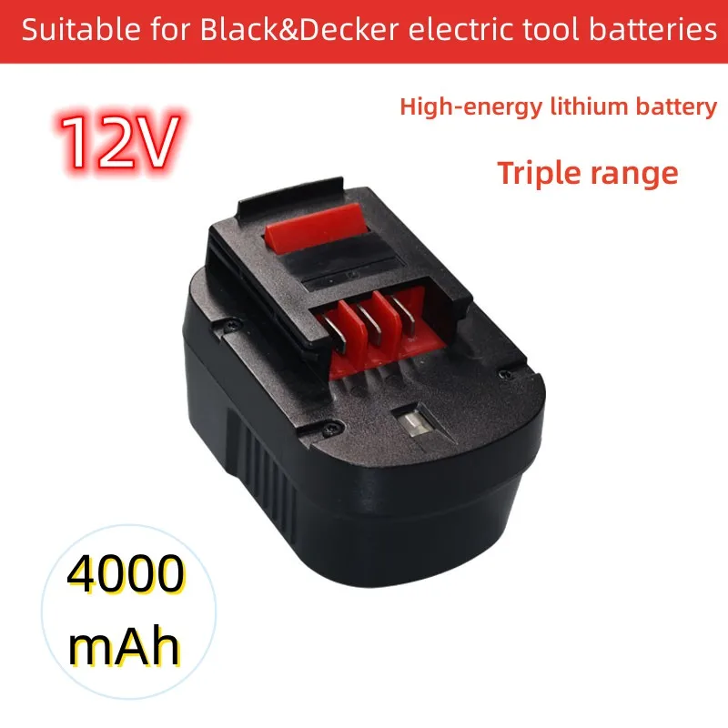 

12V Tool Replacement Battery NI-MH 4000mAh/6000mAh Suitable For Black Decker Tools HPB12 FSB12 FS120B Etc