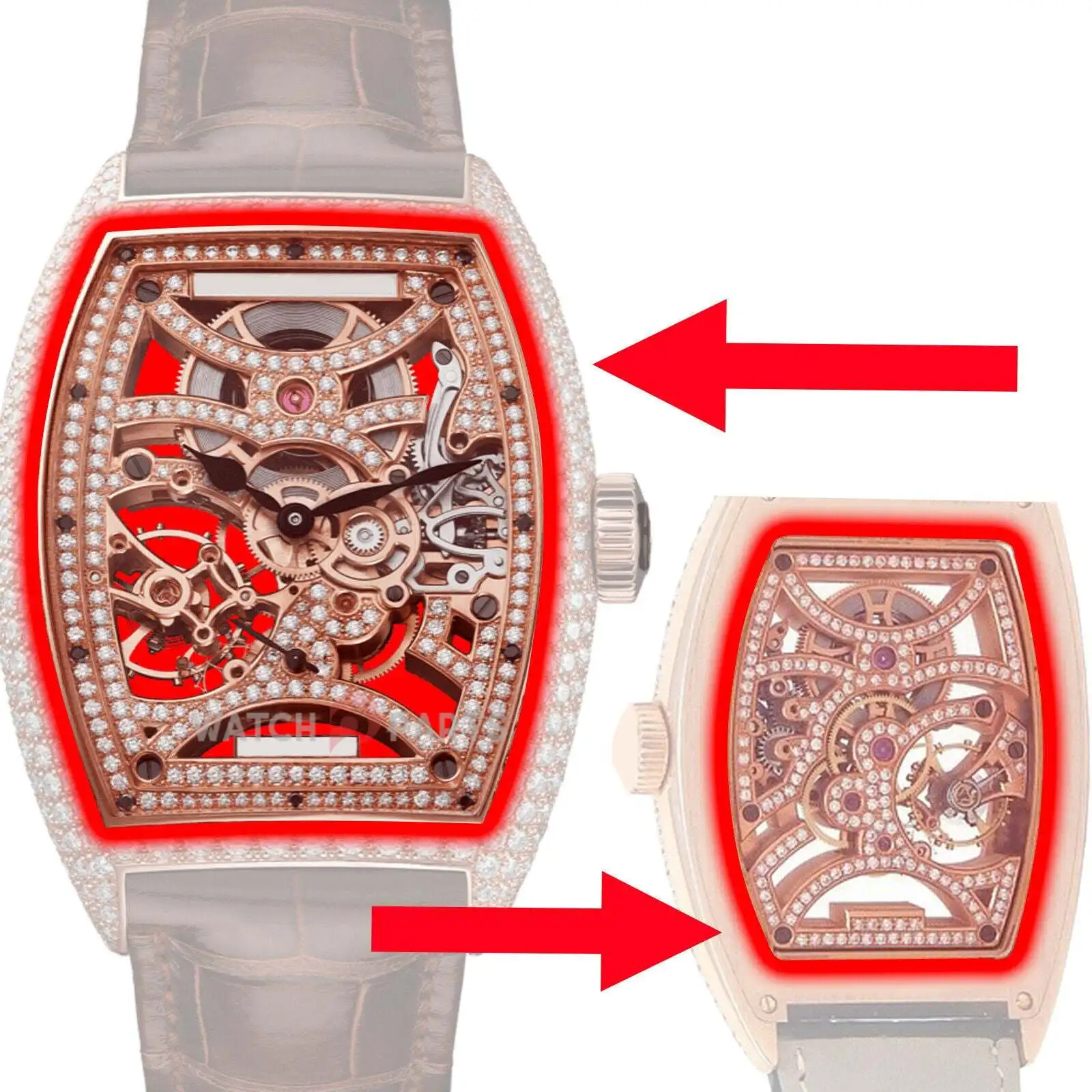 Часы с кристаллами для часов Franck Muller 8880 часы Casablanca сапфировое стекло