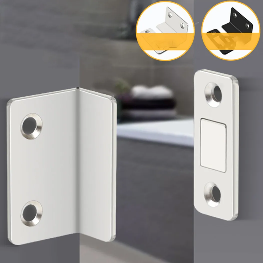 

1PCS Self-adhesive Latch Strong Magnetic Steel Catch Latch Ultra Thin For Door Cabinet Cupboard Closer Drawer, Closet, Wardrobe