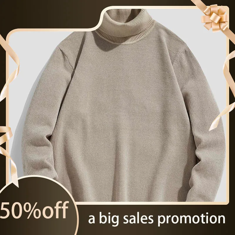 

Korean Edition Slim Fit Winter Warm Pullover High Neck Sweater Skin friendly