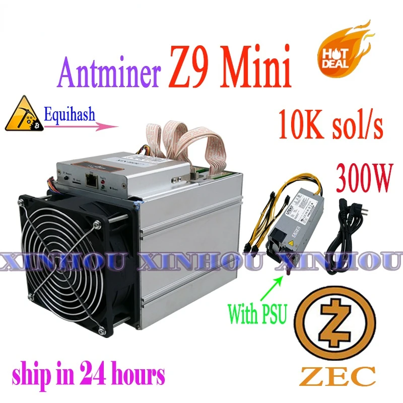 

ZCASH/ZEC miner Antminer Z9 mini 10k sol/s ASIC Equihash Miner More economical than Z11 Z11e Z11j Z9 S9 S17 M20S M21S T17 E12 A9